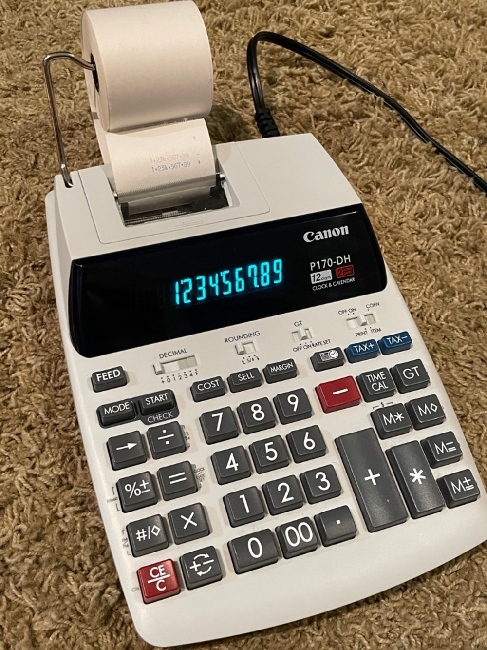Canon Desktop Printing Calculator P170-DH-3